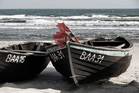 Fischerboote am Strand von Baabe